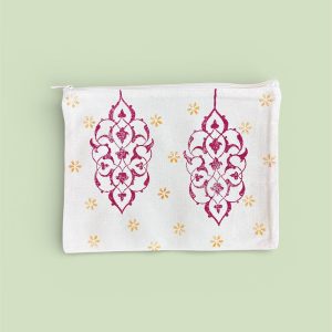 Block printed Canvas Pouch